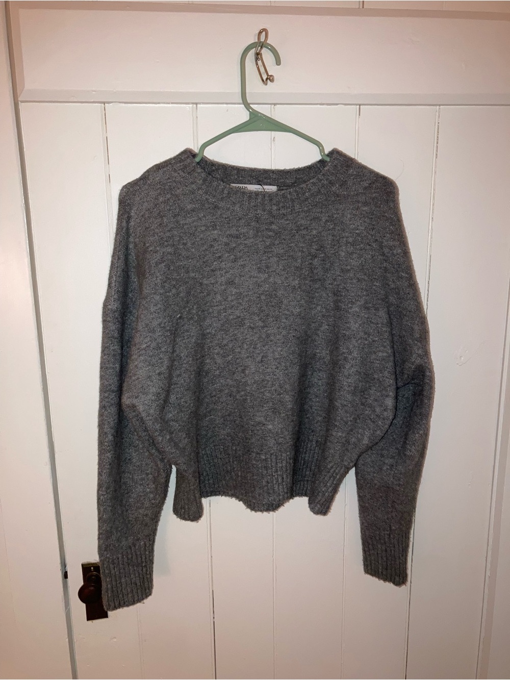 Zara Heather Gray Crewneck Sweater